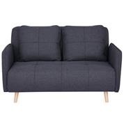 Rome καναπές-κρεβάτι διθέσιος σκούρο γκρι Υ81x120x52εκ.