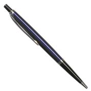 Στυλό με μεταλλικό στεφάνι και κλιπ μπλε-μαύρο