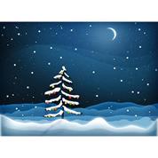 Ευχετήριες κάρτες χριστουγεννιάτικες "χιονισμένο δέντρο" 16x11,6εκ.