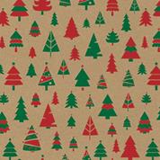 Next χαρτί περιτυλίγματος κραφτ "Χριστουγεννιάτικα Δέντρα" 16 φύλλα 70x100εκ. 70γρ.