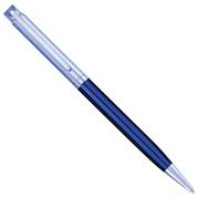 Στυλό μεταλλικό δίχρωμο μπλε-ασημί σε πολυτελή θήκη