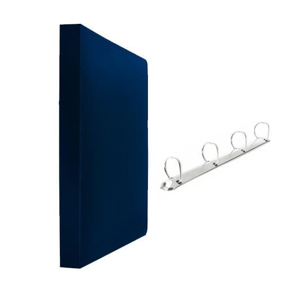 Νext ντοσιέ PP με 4 κρίκους D μπλε Y32x25x4,5εκ.