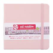 Talens Sketch book ροζ 80φυλ. 12x12εκ. 140 γρ.