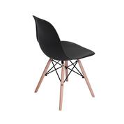 Oslo καρέκλα πλαστική μαύρη με 4 πόδια Υ81x45x35εκ.