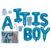 Διακοσμητικό σετ γέννησης μπλε «It' s a boy»