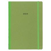 Next ημερολόγιο 2023 Natural ημερήσιο flexi πράσινο με λάστιχο 14x21εκ.