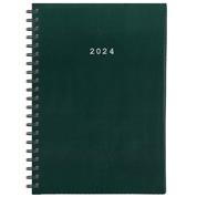Next ημερολόγιο 2024 basic ημερήσιο σπιράλ πράσινο 12x17εκ.