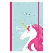 Next ημερολόγιο 2024 Trends ημερήσιο flexi με λάστιχο 12x17εκ. Unicorn