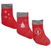 Χριστουγεννιάτική διακοσμητική κάλτσα κόκκινη 48εκ. κοκτέηλ
