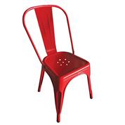 RELIX καρέκλα στοιβαζόμενη κόκκινη ματ Υ84x49x44εκ.