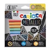 Carioca Metallic Maximarkers μαρκαδόροι 8 χρωμάτων fine tip