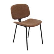 BARLEY Καρέκλα vintage καφέ Υ79x45x52εκ.