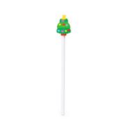 Χριστουγεννιάτικο μολύβι Υ19xØ1,3εκ λευκό με σβήστρα χριστουγεννιάτικο δέντρο