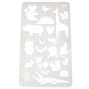 Στένσιλ πλαστικό "Ζώα της ζούγκλας" 17,7x10,4 εκ.