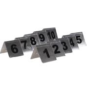 Αριθμοί τραπεζιού inox τύπου Λ, σετ 1-10 Υ7x7εκ. βάση