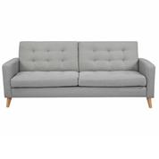 Soho καναπές-κρεβάτι τριθέσιος ανοιχτό γκρι Υ81x201x90εκ.