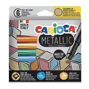Carioca Metallic Maximarkers μαρκαδόροι 6 χρωμάτων maxi tip