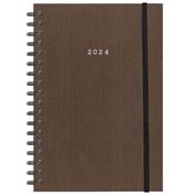 Next ημερολόγιο 2024 fabric plus ημερήσιο σπιράλ καφέ 14x21εκ.