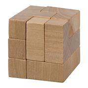 Παζλ σπαζοκεφαλιά ξύλινη "κύβος" 4,5x4,5x4,5εκ.