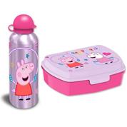 Σετ φαγητοδοχείο 17,5x12,5xY6εκ. & παγούρι 500ml "Peppa"