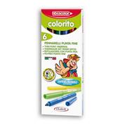 Fibracolor μαρκαδόροι με λεπτή μύτη Colorito 6 χρώματα
