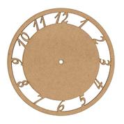 Ρολόι mdf με νούμερα  Ø250x3χιλ.