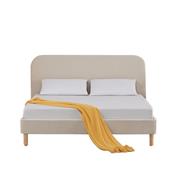 Manila διπλό κρεβάτι khaki 160x200xY87εκ.