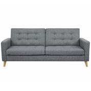 Soho καναπές-κρεβάτι τριθέσιος σκούρο γκρι Υ81x201x90εκ.