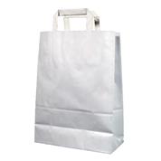 Next χάρτινη τσάντα Υ35x26x12εκ. άσπρη με πλακέ χερούλι