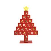 Χριστουγεννιάτικο ξύλινο διακοσμητικό ημερολόγιο σε σχήμα δέντρου Υ29x5x18,3εκ.