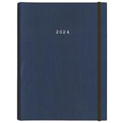 Next ημερολόγιο 2024 fabric ημερήσιο κρυφό σπιράλ μπλε 17x25εκ.