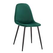 Καρέκλα LEONARDO βελούδο κυπαρισσί με μεταλλικά πόδια 45x53xΥ85 εκ.