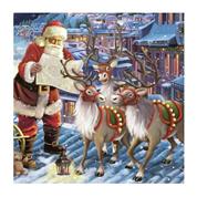 Χαρτοπετσέτες 20τεμ. 33x33εκ "Santa with reindeers on roof" (SD_GW_013601)