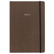 Next ημερολόγιο 2023 fabric ημερήσιο flexi καφέ με λάστιχο 12x17εκ.