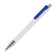 Στυλό πλαστικό λευκό με μπλε κλιπ Υ15xØ1εκ.