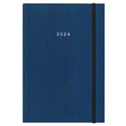 Next ημερολόγιο 2024 fabric ημερήσιο δετό μπλε  με λάστιχο 12x17εκ.