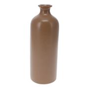 Βάζο με κυλινδρικό σχήμα από πορσελάνη με καφέ ματ φινίρισμα Ø8,3xΥ22,2εκ.