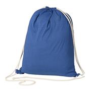 Τσάντα-πουγκί υφασμάτινη 100 % cotton μπλε Υ52x40x3εκ.