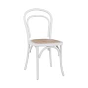 Ξύλινη καρέκλα Βιέννης ALIYAH στοιβαζόμενη από ξύλο οξιάς σε λευκό ματ 45x54xΥ89