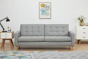 Soho καναπές-κρεβάτι τριθέσιος khaki light Υ81x201x90εκ.