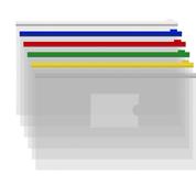 Τσαντάκι διαφανές με φερμουάρ Υ24x33,5εκ. κοκτέηλ 5 χρώματα