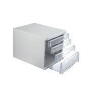 Comix συρταριέρα πλαστική με 4 συρτάρια γκρι Α4 Υ25x33,8x26,5εκ.