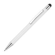 Στυλό - touch pen αλουμινίου άσπρο με μαύρη λεπτομέρεια Υ14,8xØ1εκ.